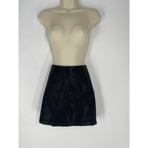 Free People Pleather Skirt (B48#8)
